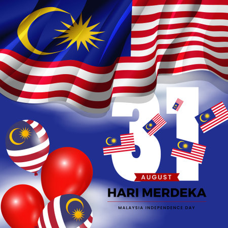 Malaysia Independence Day. Vector illustration for Independence Day celebration.のイラスト素材