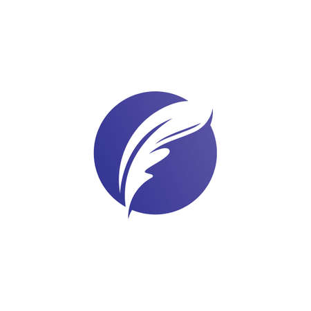 Feather Logo Vector design Templateのイラスト素材