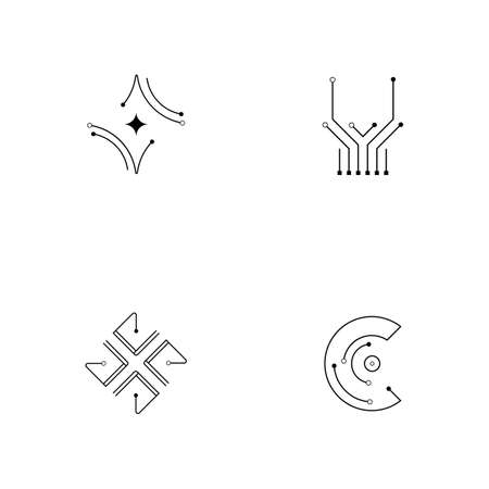 Circuit illustration design vector,  technology symbolのイラスト素材