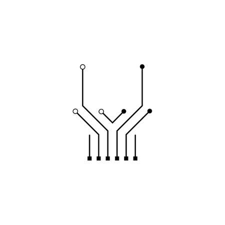 Circuit illustration design vector,  technology symbolのイラスト素材