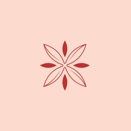 Linear and Natural Flower Designのイラスト素材
