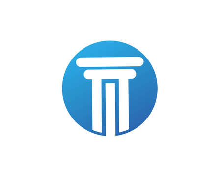 pillar logo vector templateのイラスト素材