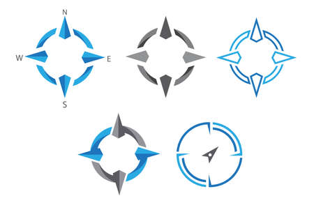 Compass logo vector iconのイラスト素材