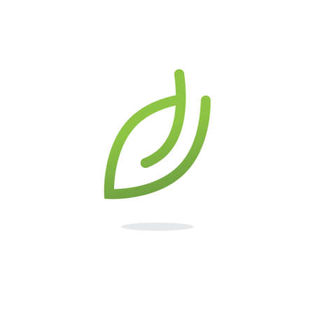 Green Leaf Ecology logo templateのイラスト素材