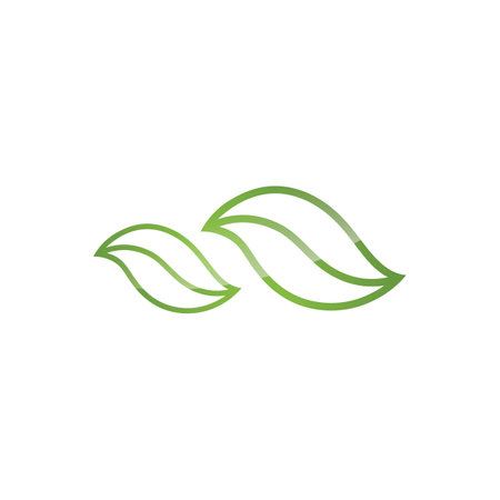 Green Leaf Ecology logo templateのイラスト素材
