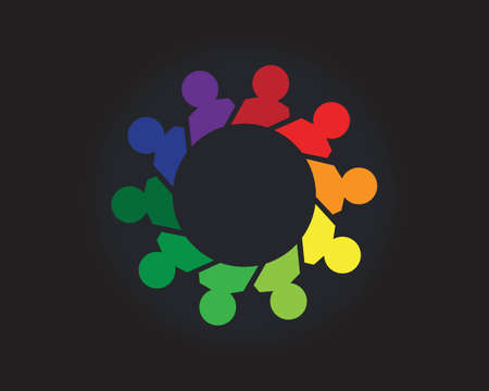 Community group people logoのイラスト素材