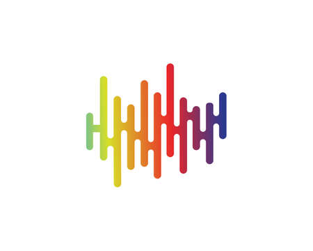 Sound waves vector illustration