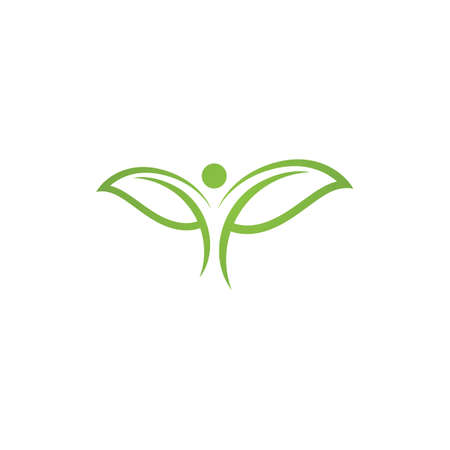 Green leaf  nature element vector   designのイラスト素材