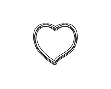 Love Logo Vector icon illustration designTemplateのイラスト素材