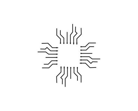 Chip icon. Isometric illustration of chip vector icon