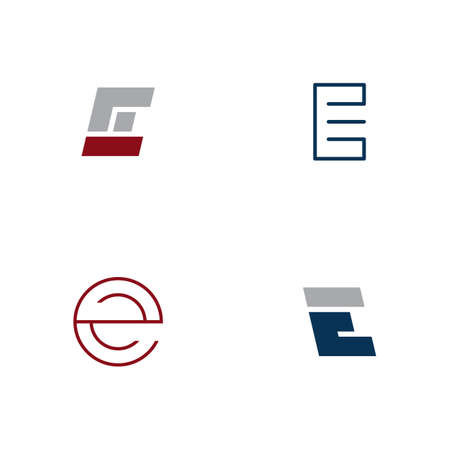 Letter E logo icon design templateのイラスト素材