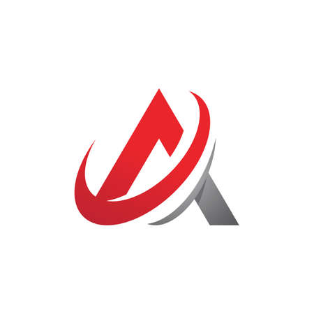 A Letter logo template vector icon designのイラスト素材