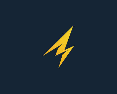 Electric Industrial. Power logo. The letter A with lightning on a dark background.のイラスト素材