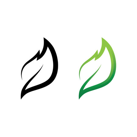 Ecology icon green leaf vector illustration designのイラスト素材