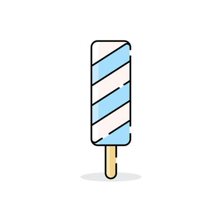 Minimalist Ice Cream vector illustrationのイラスト素材