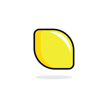 Fresh lemon fruit vector illustration iconのイラスト素材