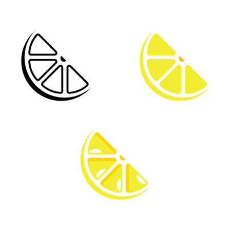 Fresh lemon fruit vector illustration iconのイラスト素材