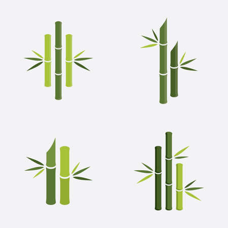 Green Bamboo Logo, vector illustration Designのイラスト素材