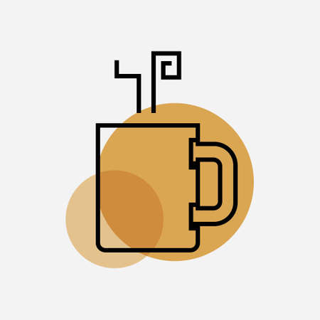 Coffee cup Logo  coffee shop vector icon designのイラスト素材