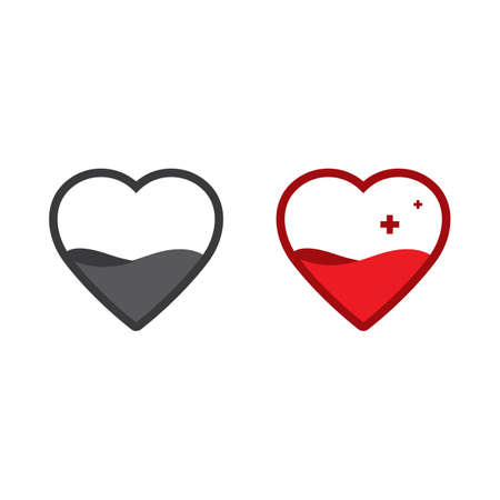 Love heart symbol vectorのイラスト素材