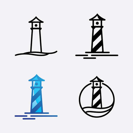 Light House Logo vector Templateのイラスト素材