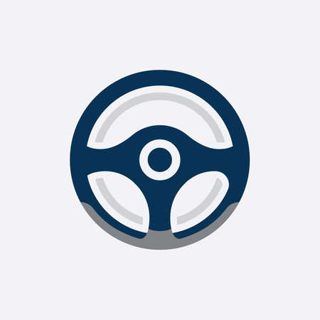 Car steering wheel logo illustration vectorのイラスト素材
