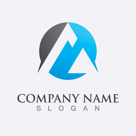 A Letter Logo Business icon Template Vector designのイラスト素材