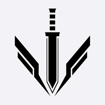 Crossed swords vector icon illustrationのイラスト素材