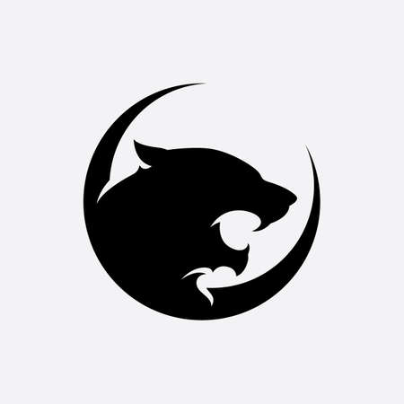 Panther logo vector on a white backgroundのイラスト素材