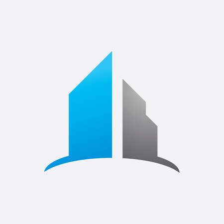 Buildings real estate logo vectorのイラスト素材