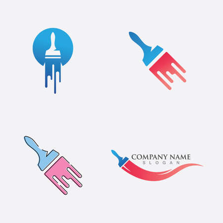 Paint logo business vector iconのイラスト素材