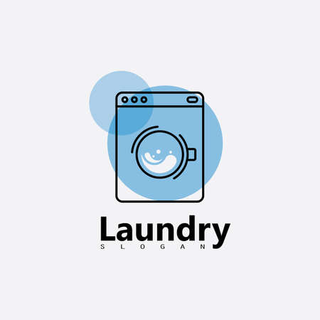 Laundry Washing Machine With Circle for your laundry business iconのイラスト素材