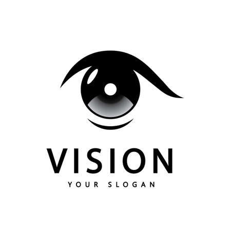 Vision eye Vector logo vector designのイラスト素材