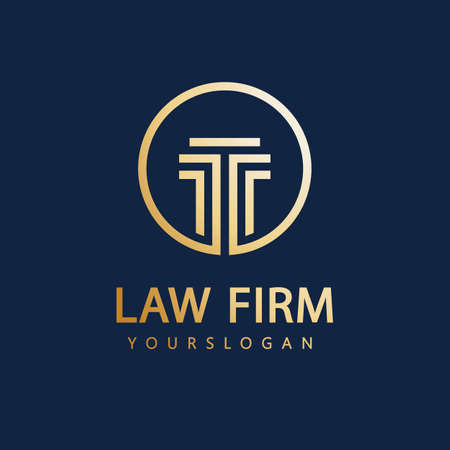 Law firm logo design templateのイラスト素材