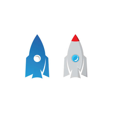Rocket vector illustration icon Logo design Templateのイラスト素材