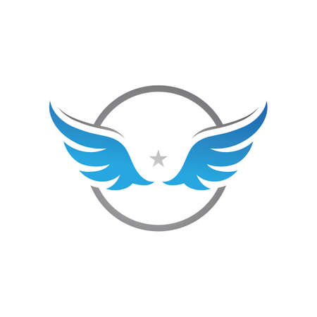 Falcon Wing Logo  vector icon design templateのイラスト素材