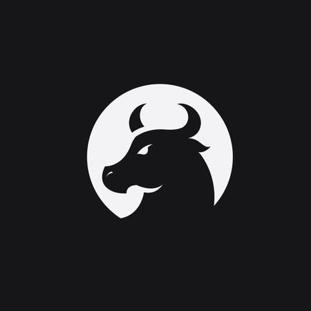 Bull head logo icon vector template designのイラスト素材