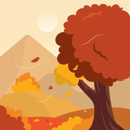 background of autumn flat designの写真素材