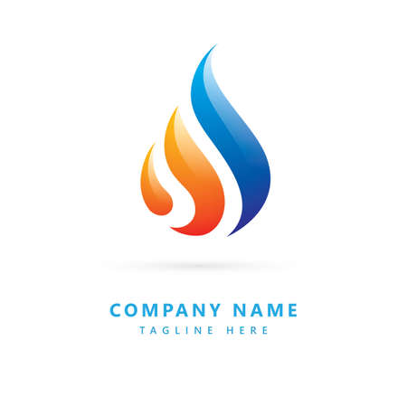 Abstract logo made with colorful water drop shapeのイラスト素材