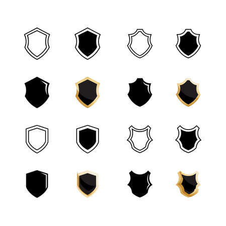 Shield or badges symbols icon setのイラスト素材