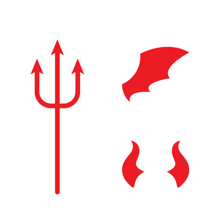 Red devil logo  vector icon templateのイラスト素材