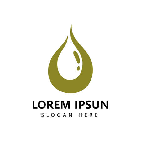 Olive logo icon and olive oil logo template vectorのイラスト素材