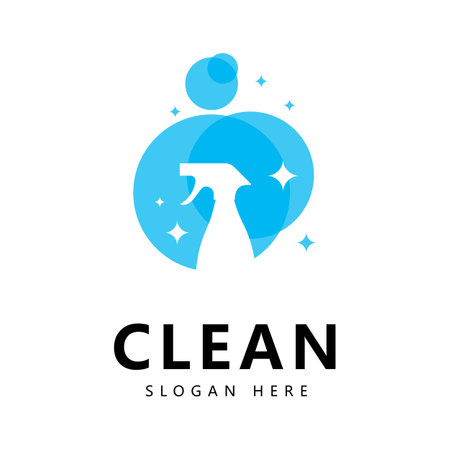 Clean and wash creative symbols company cleaning services graphic designのイラスト素材