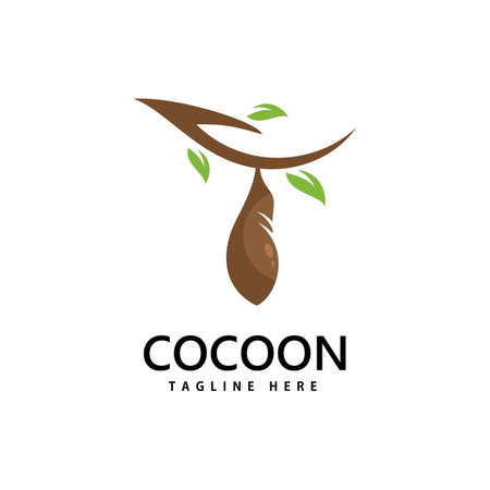 Cocoon logo vector icon illustration template designのイラスト素材