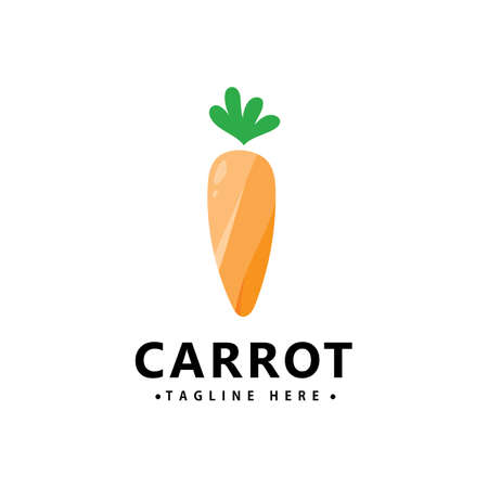 Carrot Logo Icon Vector Design Templateのイラスト素材
