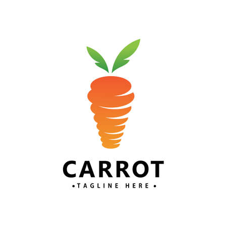 Carrot Logo Icon Vector Design Templateのイラスト素材