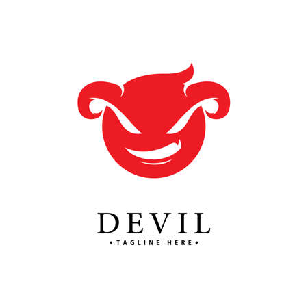 Red Devil logo vector icon templateのイラスト素材