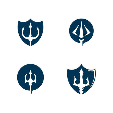 Trident vector logo icon  illustration sign symbolのイラスト素材