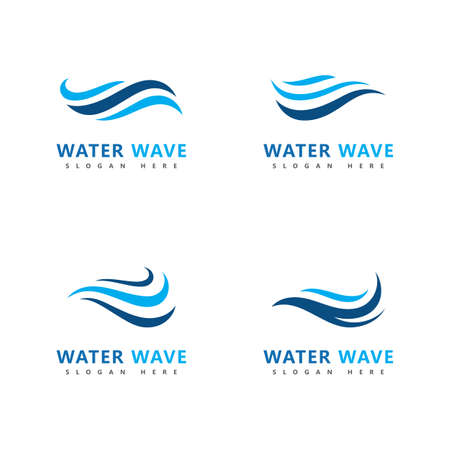 Wave logo symbol vector illustration designのイラスト素材