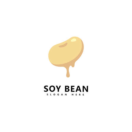 Soy bean logo healthy food vector designのイラスト素材